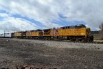 "Elephant Style"  UP 6600, 6557, 6242 (all AC4400CWs) lead a southbound manifest at Cache Junction, Utah. April 15, 2022